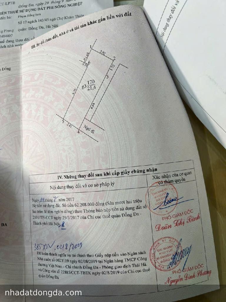 Nhà Ngõ Chợ Khâm Thiên, Văn Miếu - Quốc Tử Giám, 6.0 tỷ